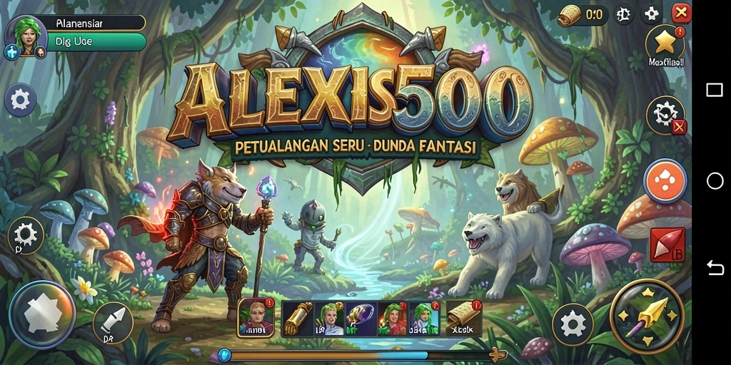 Menampilkan tampilan penuh aksi dan petualangan ALEXIS500.