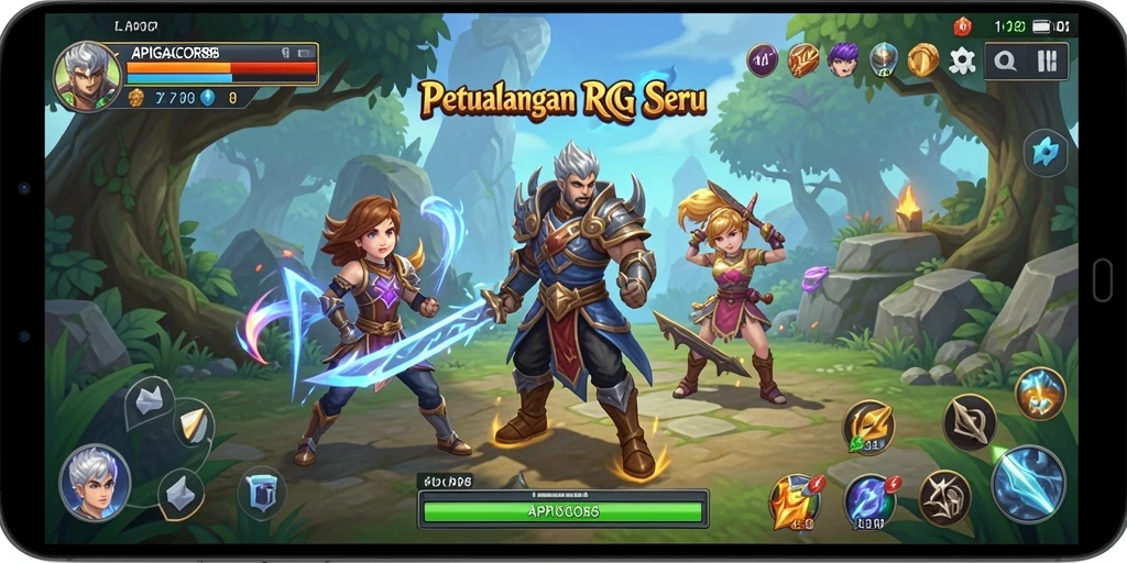 Tampilan gameplay seru di dunia fantasi APIGACOR88.