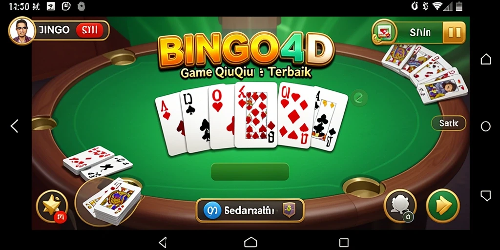 Screenshot gameplay BINGO4D yang menampilkan suasana seru permainan QiuQiu.