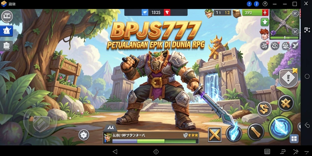 Tampilan aksi pertarungan seru di BPJS777 dalam dunia RPG.
