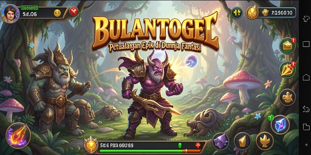 Tampilan gameplay intensif di dunia fantasi BULANTOGEL.