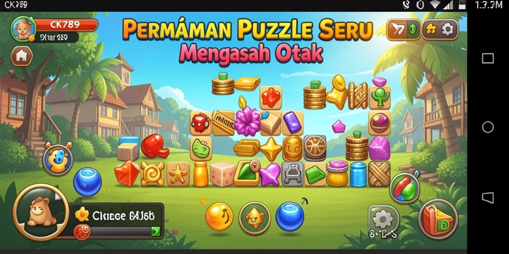 Tangkapan layar gameplay CK789 menampilkan teka-teki menantang.