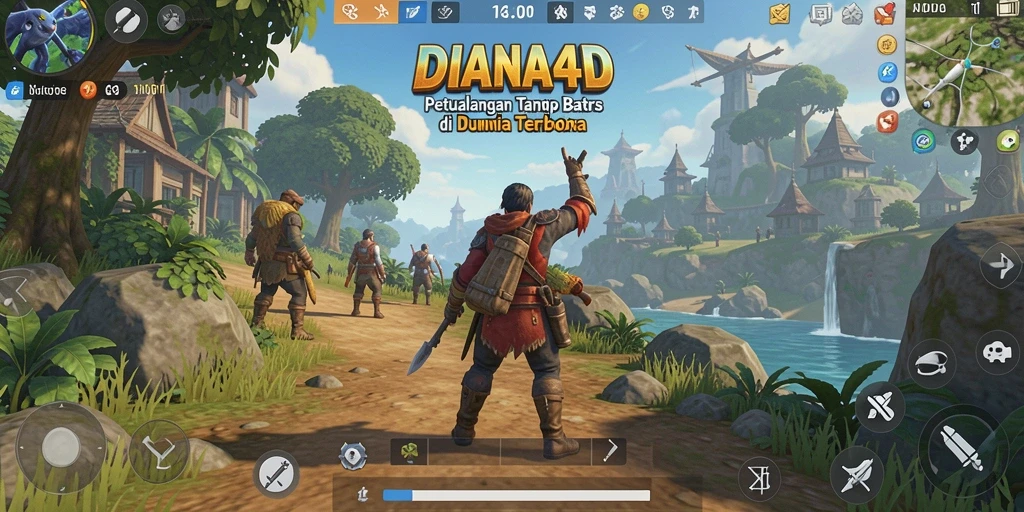 Tampilan gameplay menakjubkan di dunia terbuka DIANA4D.
