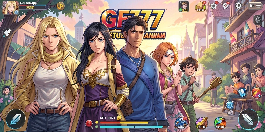 Tampilan gameplay menarik dari GF777 dengan karakter anime