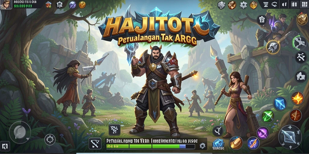 Gameplay mendebarkan di dunia fantasi ARPG HAJITOTO.