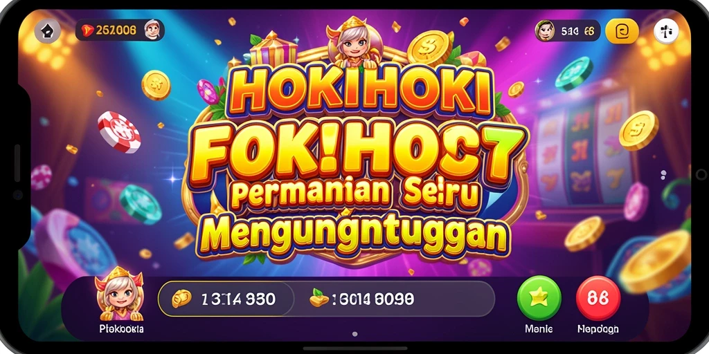 Screenshot utama HOKIHOKI menampilkan aksi seru dari permainan slot.