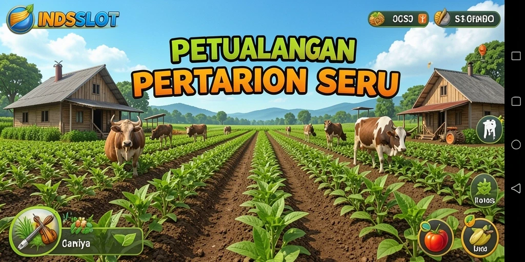 Tampilan menawan gameplay di dunia pertanian INDSLOT.