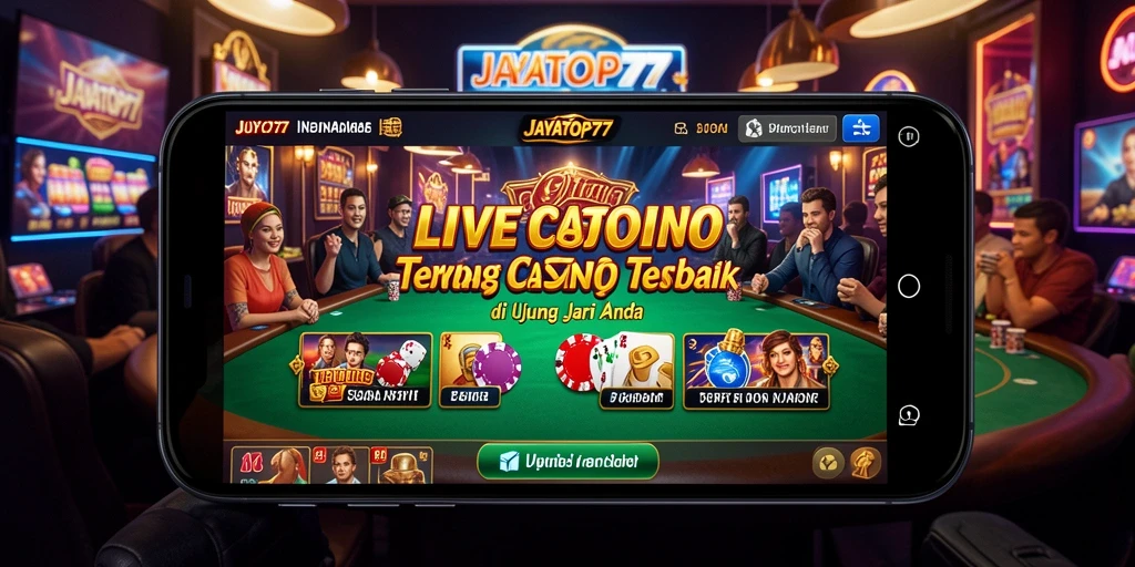 Tampilan gameplay Live Casino yang mendebarkan di JAYATOP77.