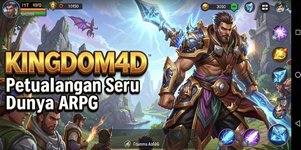 Gambaran gameplay seru dalam KINGDOM4D yang penuh aksi.