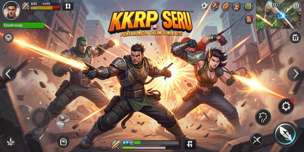 Screenshot gameplay KKRP menunjukkan aksi seru dan intens.