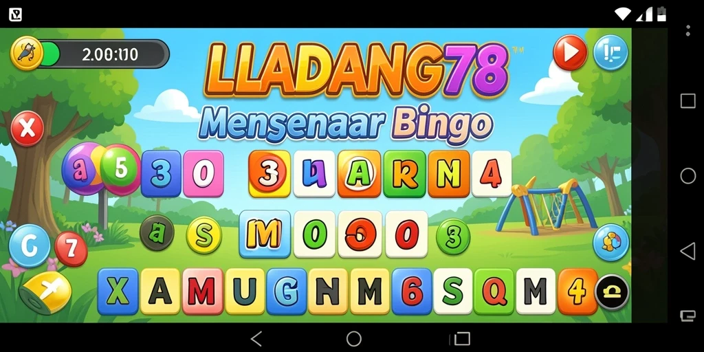 Tampilan gameplay seru LADANG78 dalam aksi bingo.