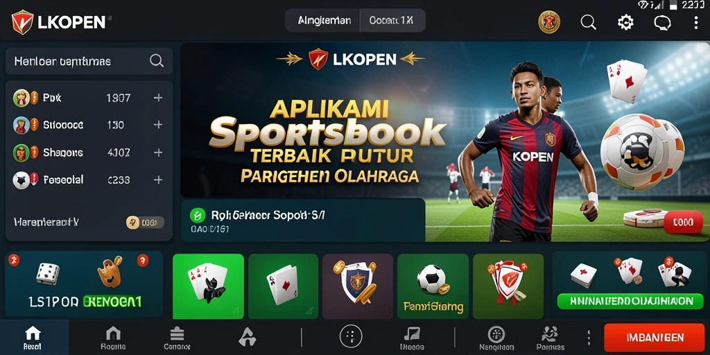 Tampilan gameplay menarik dari aplikasi Sportsbook LKOPEN.