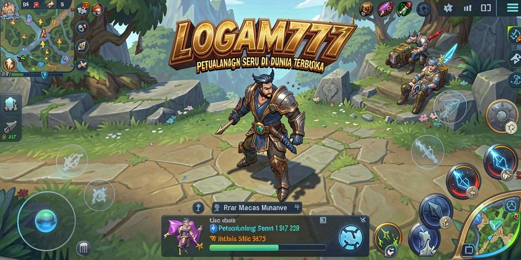 Screenshot menampilkan petualangan seru di dalam dunia terbuka LOGAM777.
