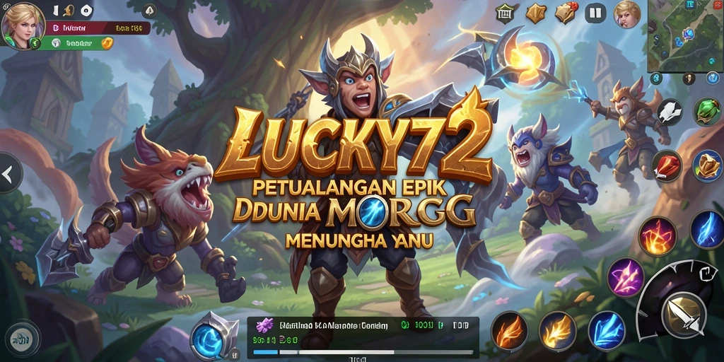 Tampilan gameplay menakjubkan LUCKY72 di dunia MMORPG.