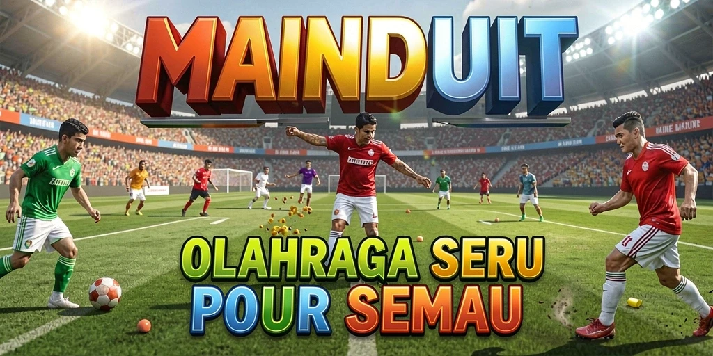 Tangkapan layar gameplay MAINDUIT yang menampilkan pertandingan olahraga yang seru.