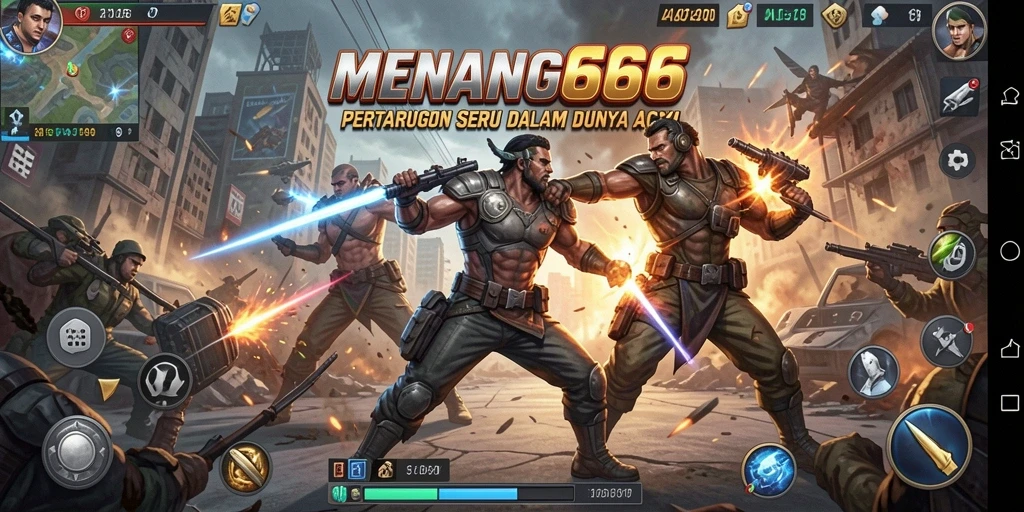 Tampilan aksi mendebarkan di MENANG666 dengan karakter beragam.