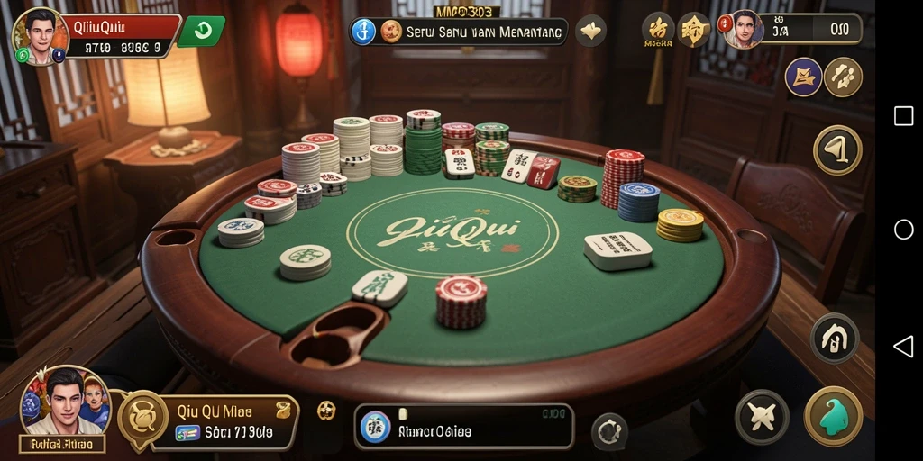 Tampilan gameplay QiuQiu yang menarik dan mendebarkan.