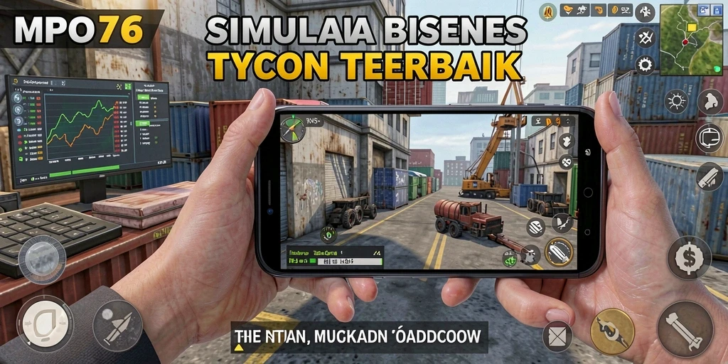 Screenshot gameplay MPO76 menampilkan manajemen bisnis yang mendebarkan.