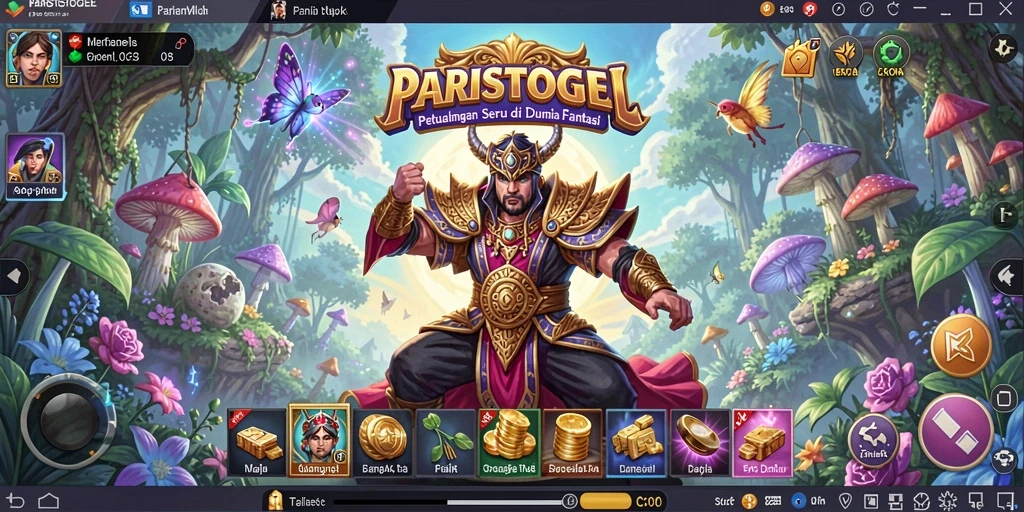 Tampilan gameplay PARISTOGEL yang menakjubkan di dunia petualangan.