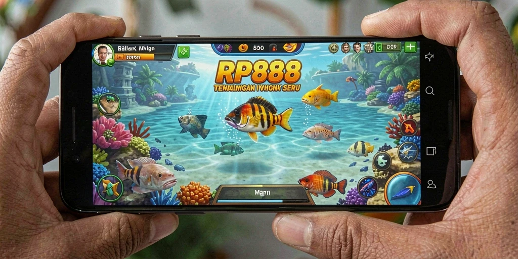 Tangkapan ikan yang seru dalam gameplay RP888.