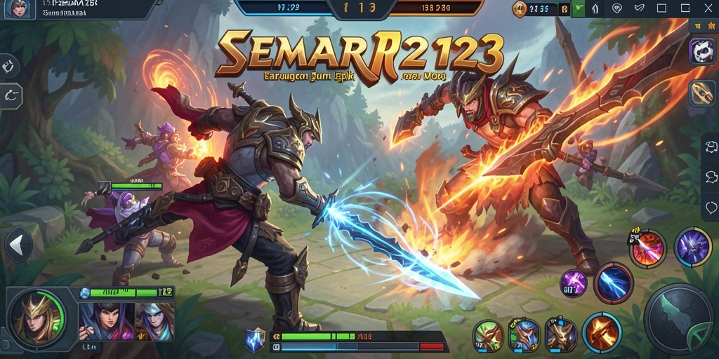 Tampilan seru gameplay SEMAR123 dalam pertarungan MOBA yang penuh aksi.