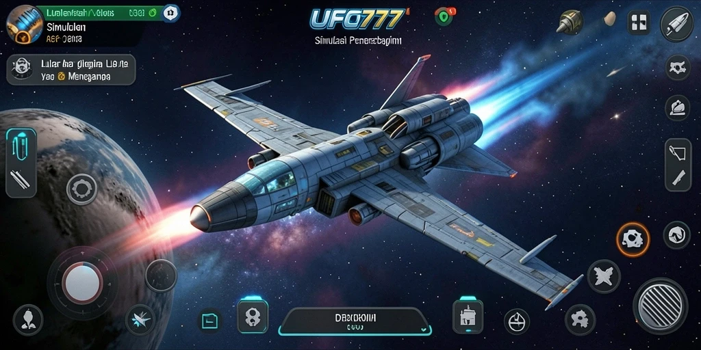 Screenshot utama menunjukkan gameplay seru dan grafik menawan dari UFO777.